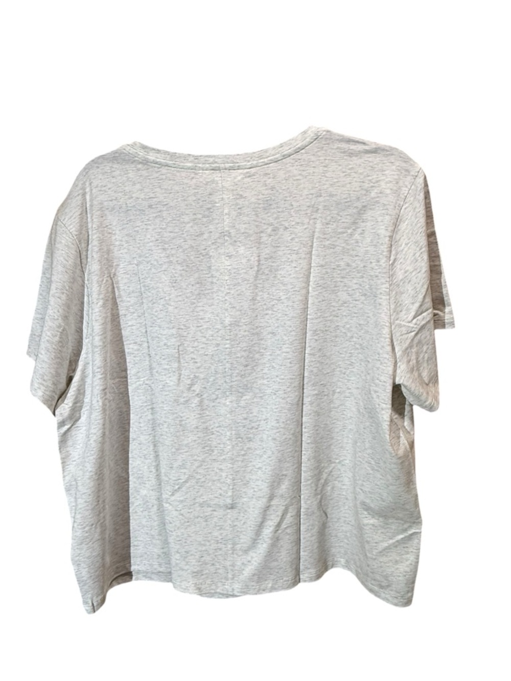 Athleta Essential V-Neck Tee Fog Grey Heather SUPIMA Cotton XL NWT - Picture 4 of 5